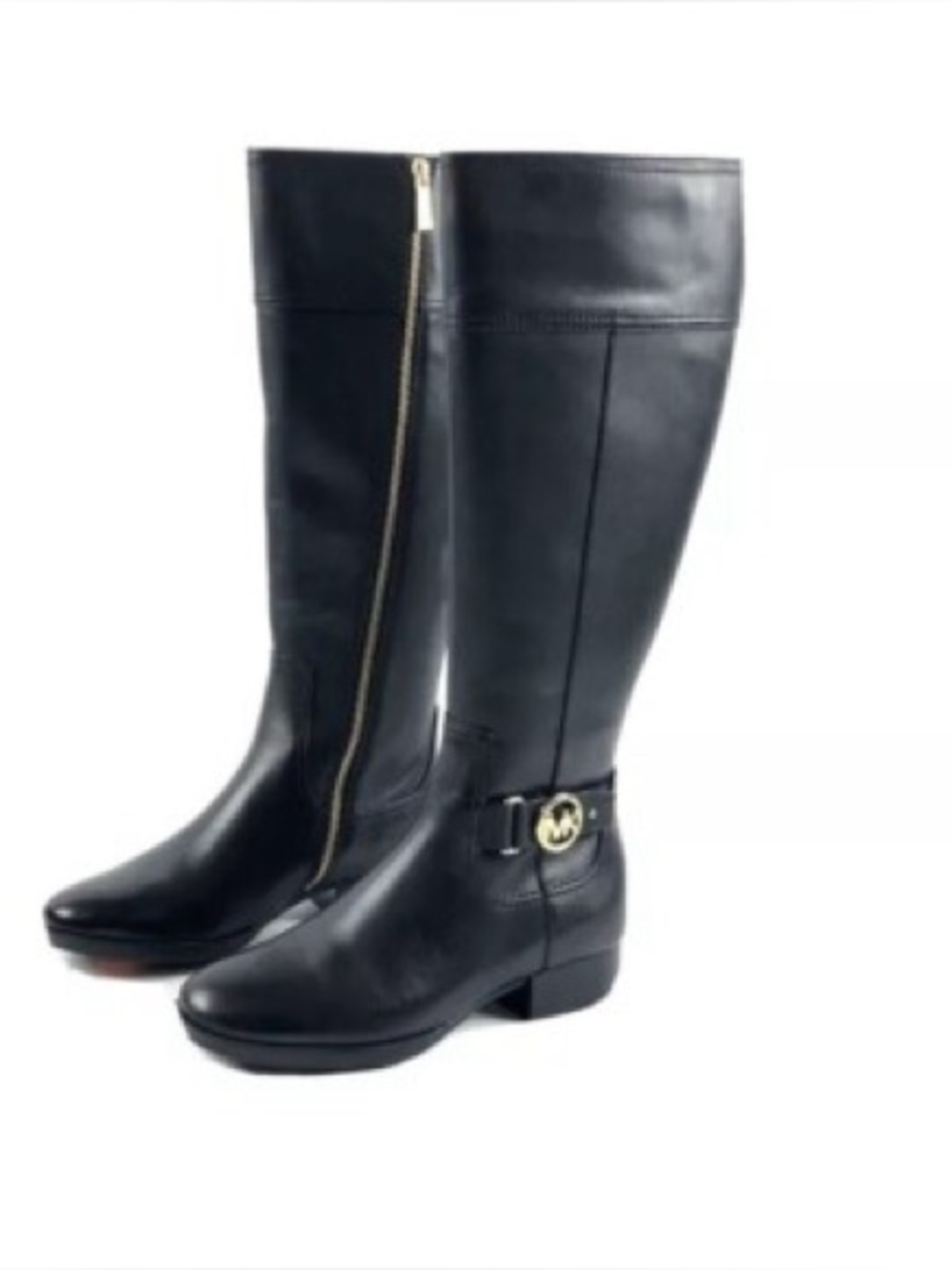 Michael Kors Harland boots - Black Over the Knee Boots with Gold Zipper